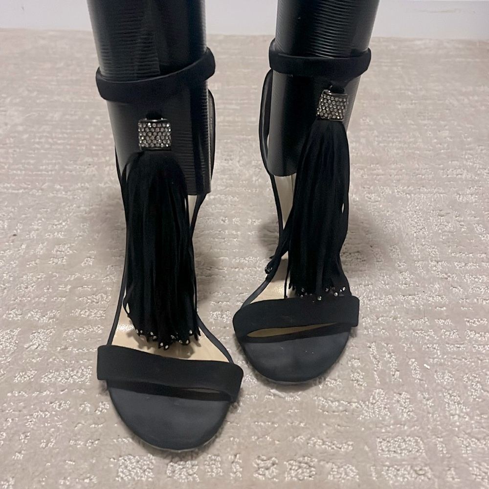 Jimmy Choo suede fringe stilletos - Picture 2 of 5